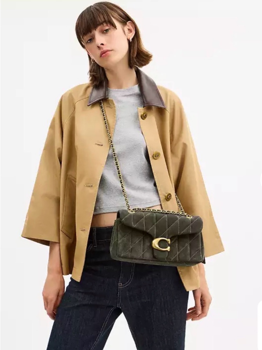 Coach (NWT) Tabby Shoulder Bag 26 With Quilting in Olive - Picture 16 of 17